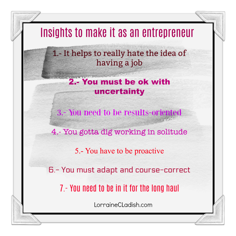 Insights to make it as an entrepreneur