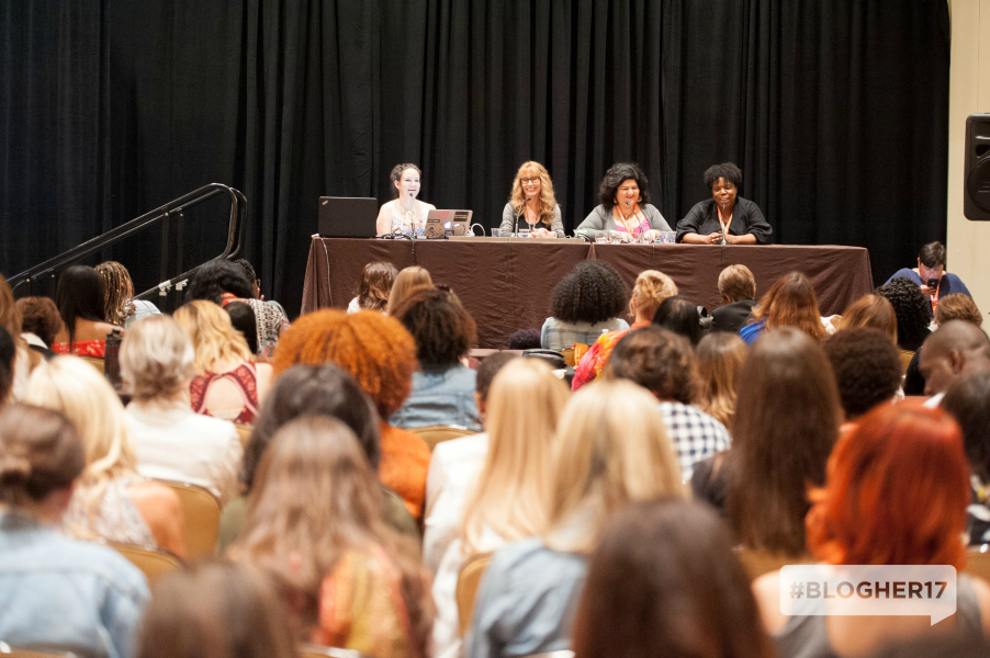 Lorraine C. Ladish speaking at BlogHer