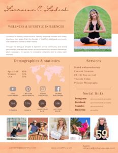 Lorraine C. Ladish media kit 2023